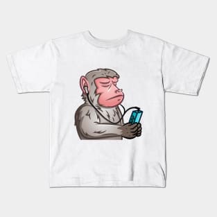 Monkey Walkman Meme Kids T-Shirt